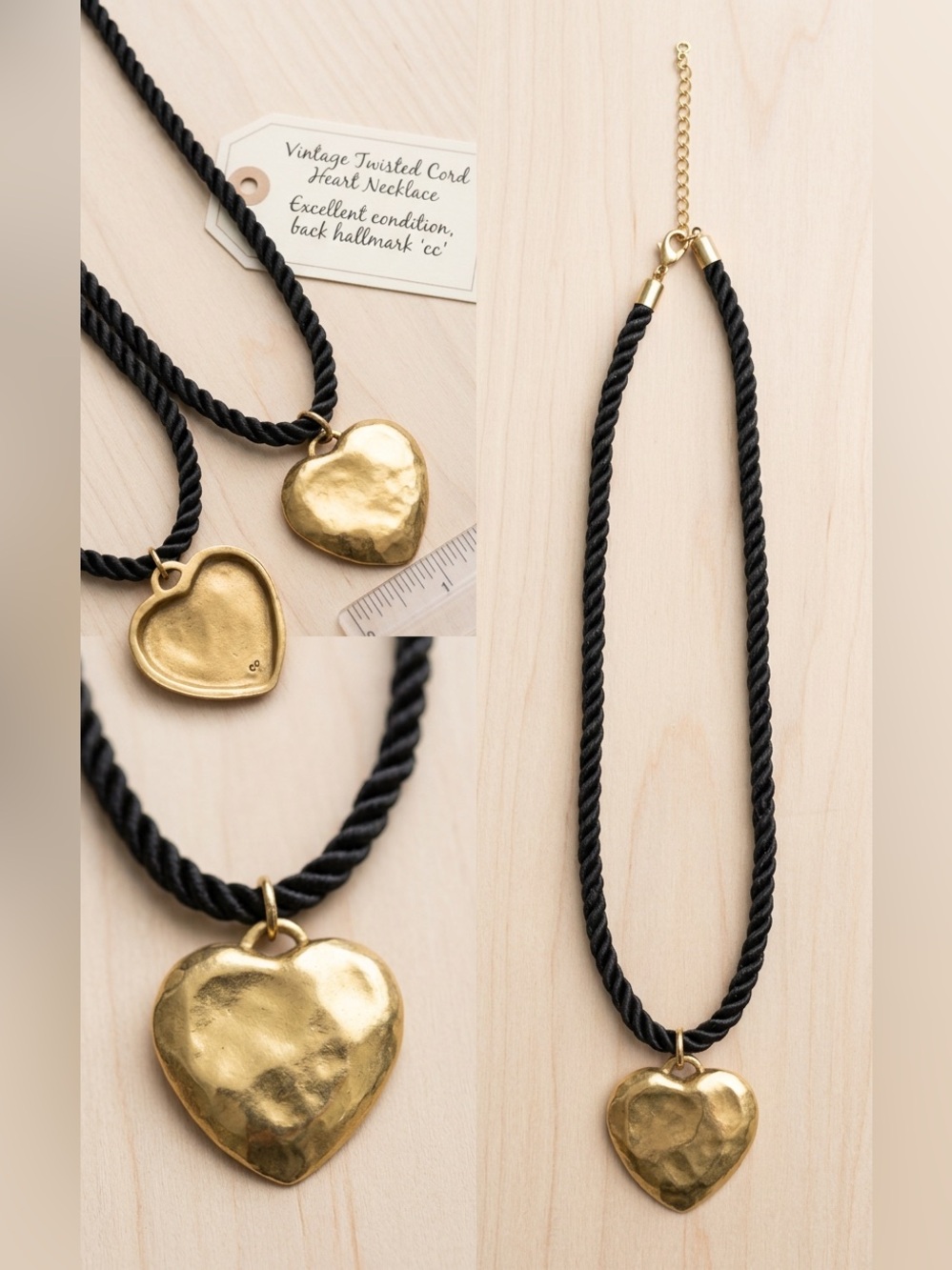 Boutique Twisted Cord Heart Necklace.